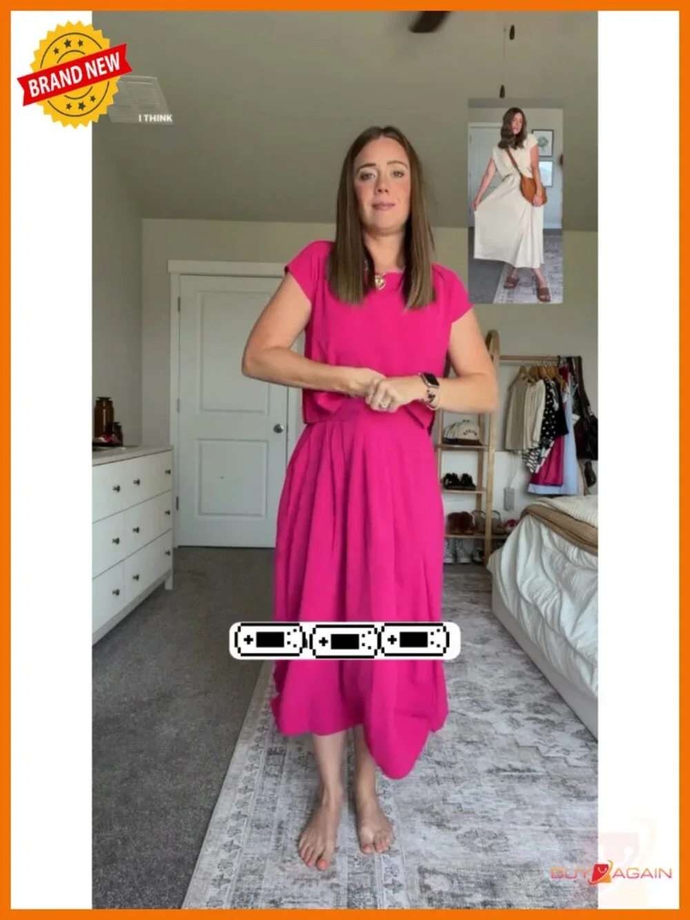 2 Piece Maxi Skirt Set Crop Top High Waist Pockets Rayon Lightweight